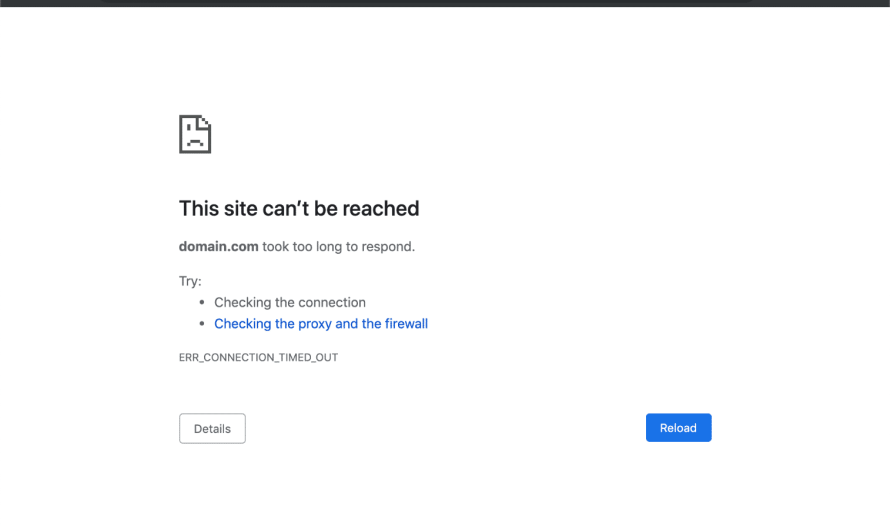 ERR_CONNECTION_TIMED_OUT Error and Solution